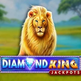 Diamond King Jackpots game by SpinPlay Games – logo hosted on Priced Up Casino