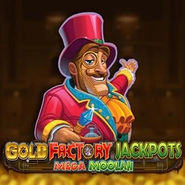 Try Gold Factory Jackpots Mega Moolah slot by Aurum Signature Studios on priced-up-casino.co.uk – logo image