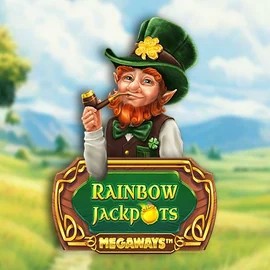 Jackpots logo of Rainbow Jackpots Megaways from Red Tiger Gaming at Priced Up Casino