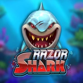 Logo of Razor Shark from Push Gaming at Priced Up Casino